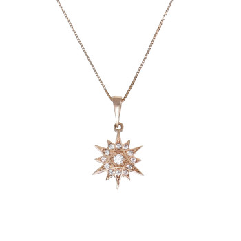 Gold pendant - Star of Bethlehem, red gold 14 kt