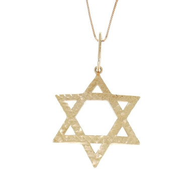 תליון זהב - מגן דוד, זהב אדום, משקל 1,7 גרם