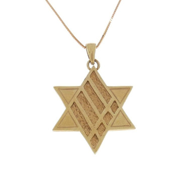 תליון זהב - מגן דוד, זהב אדום, משקל 2,61 גרם