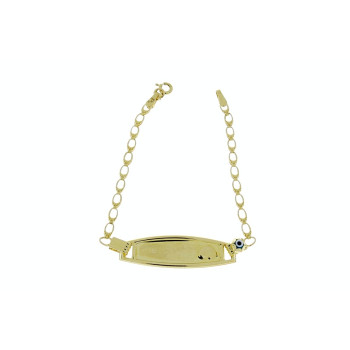 Gold bracelet for children, yellow gold 14 k, weight 2.27 grams