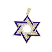 תליון - מגן דוד, זהב צהוב 585, אורך - 3.5 ס"מ