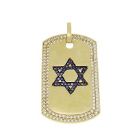 תליון - מגן דוד, זהב צהוב 585, אורך - 4 ס"מ