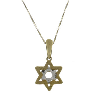 תליון זהב - מגן דוד, זהב צהוב