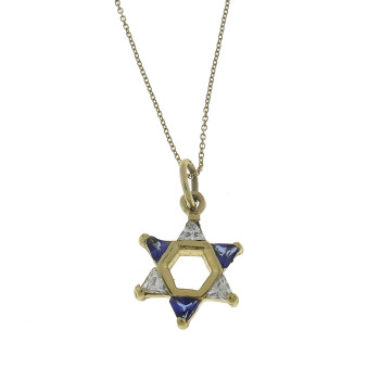 תליון - מגן דוד, זהב צהוב 14 קראט