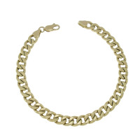 Cuban bracelet for a man, 14 kt yellow gold, length 20 cm