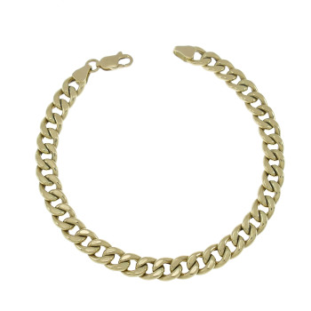 Cuban bracelet for a man, 14 kt yellow gold, length 20 cm