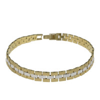 Men's bracelet, 14K yellow and white gold, length 21 cm