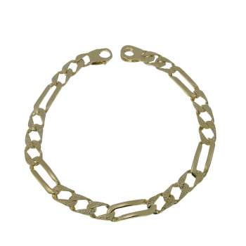 Men's bracelet, 14 kt yellow gold, length 20.5 cm