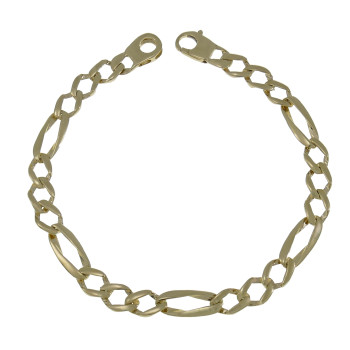 Men's bracelet, 14 kt yellow gold, length 20 cm