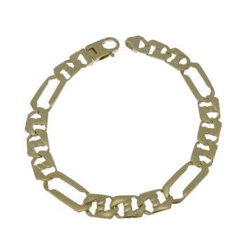 Men's bracelet, 14 kt yellow gold, length 22 cm