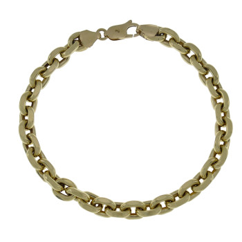 Anchor bracelet for a man, 14 kt yellow gold, length 24 cm
