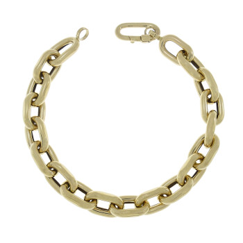 Anchor bracelet for a man, 14 kt yellow gold, length 21.5 cm
