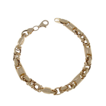 Men's bracelet, 14 kt red gold, length 21.5 cm