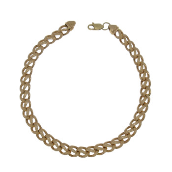 Men's bracelet, 14 kt red gold, length 22.5 cm