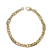 Men's bracelet, 14 kt red gold, length 22 cm