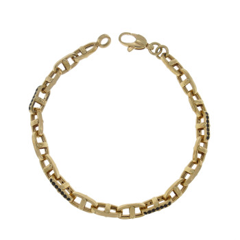 Men's bracelet, 14 kt red gold, length 22 cm