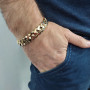 Armored gold bracelet