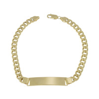 Men's bracelet, Cuban, 14 kt yellow gold, length 21 cm