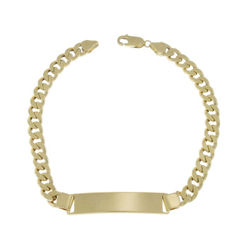 Men's bracelet, Cuban, 14 kt yellow gold, length 21 cm
