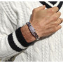 Armored men's gold bracelet