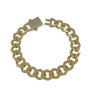 Armored gold bracelet with zirconium