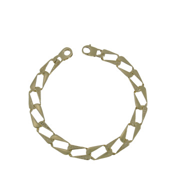 Men's bracelet, 14K yellow gold, length 20 cm