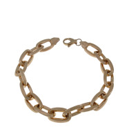Men's bracelet, anchor, 14 kt red gold, length 22 cm