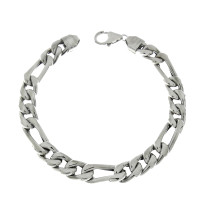 Men's bracelet, 14K white gold, length 21 cm