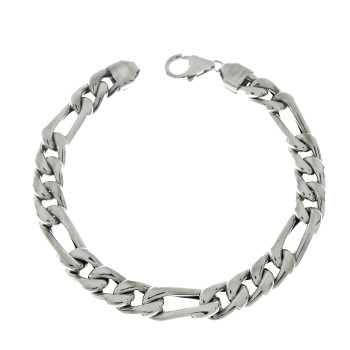 Men's bracelet, 14K white gold, length 21 cm