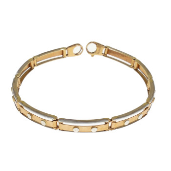 Men's bracelet, red gold, length 20.5 cm
