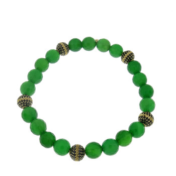 Men's bracelet, 14K yellow gold, diameter 7 cm