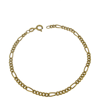Men's bracelet, 14K yellow gold, length 19.5 cm