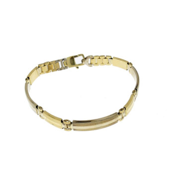 Men's bracelet, 14k yellow gold, length 20.5 cm