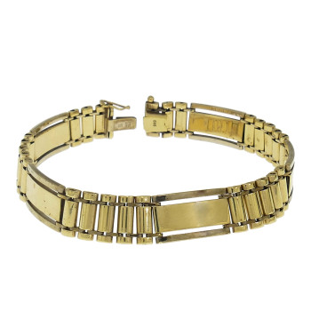 Men's bracelet, 14 kt yellow gold, length 20.5 cm