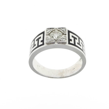 Gold ring for men with diamonds