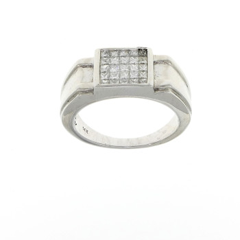 Gold ring for men with diamonds