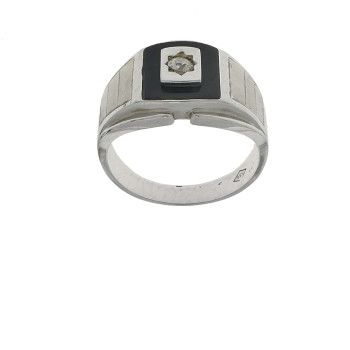 Gold ring for men with diamonds
