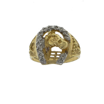 Gold men`s ring, yellow gold