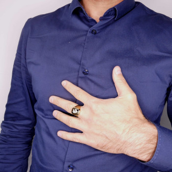 Gold men`s ring, yellow gold