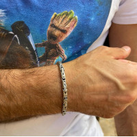 Bracelet for a man, 925 sterling silver, length 19 cm