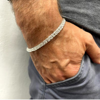 Bracelet for a man, 925 sterling silver, length 21 cm