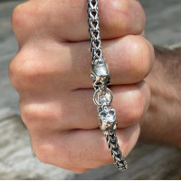 Bracelet for a man, 925 sterling silver, length 21 cm
