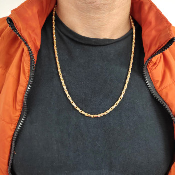 Anchor chain for a man, 14 kt yellow gold, length 60 cm
