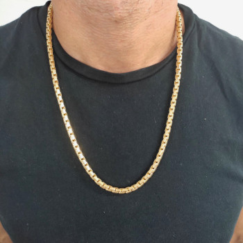 Chain for a man, 14 kt yellow gold, length 62 cm