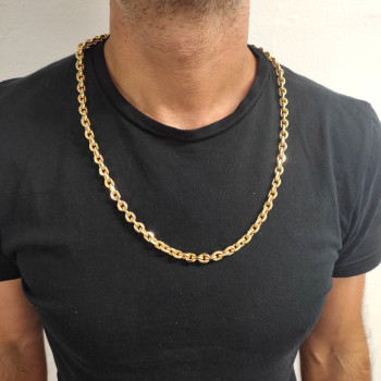 Anchor chain for a man, 14 kt yellow gold, length 70 cm