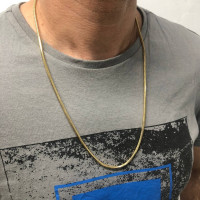 שרשרת לגבר - רתמה, זהב צהוב 14 קראט, אורך 65 ס"מ