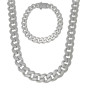 Cuban gold chain and bracelet for man