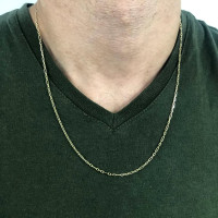 שרשרת לגבר, זהב צהוב 14 קראט, אורך 55 ס"מ