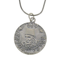 Кулон серебряный - раввин, серебро 925