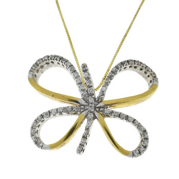 Pendant - butterfly, 14 kt yellow gold